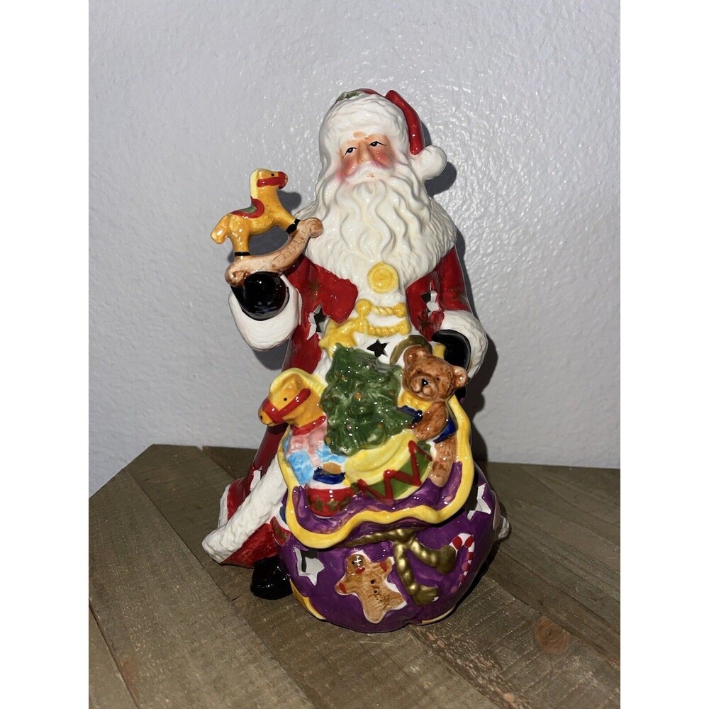 Signature Home Collection Christmas Candle Holder Santa Centerpiece Figurine